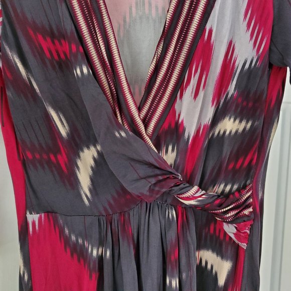 BCBG MAXAZRIA Evening Wrap Dress Women Size XS Mid Sleeve EZ Care Stretch Fabric - Picture 6 of 8
